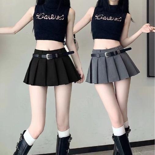 Chân Váy Xòe Xếp Ly Nữ Ngắn Sexy Chân Váy tennis Trẻ Trung Hàng Loại 1 Váy màu Đen Trắng kèm đai lưng Women