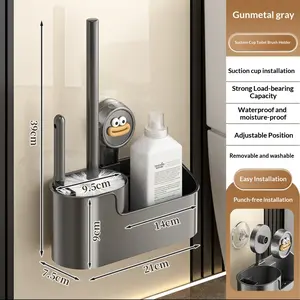 Sikat Toilet Tempel Tanpa Bor + Kepala Panjang | Pembersih Kloset Anti Bau Dengan Dudukan