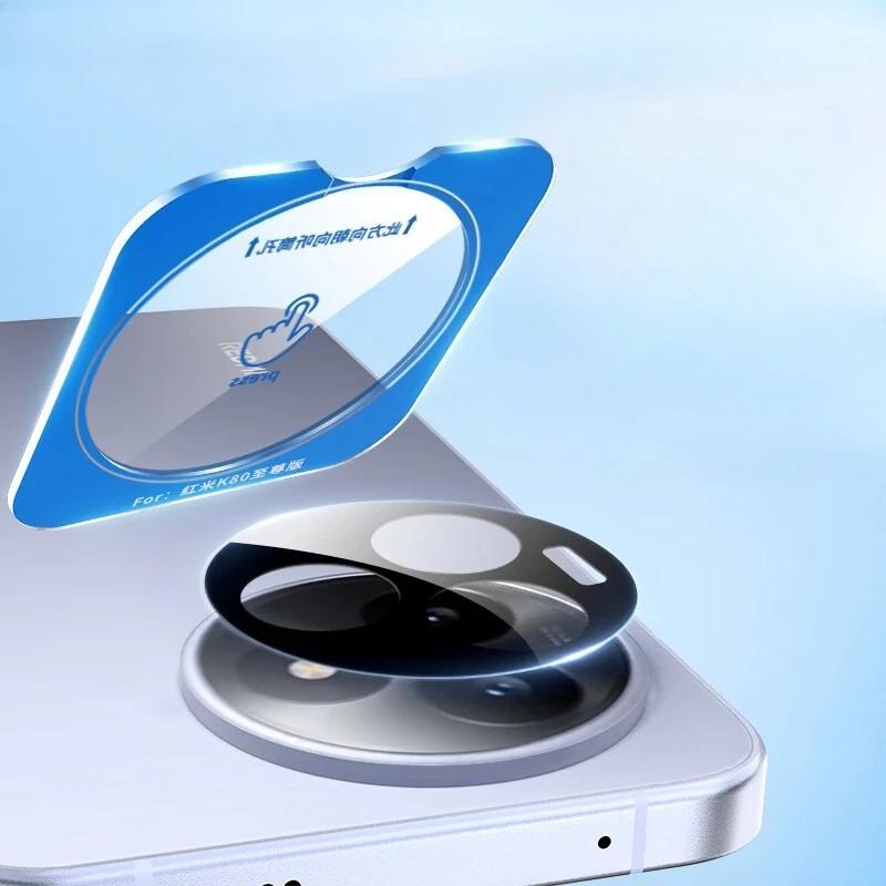 เคสฝาครอบป้องกันเลนส์กล้อง, สำหรับ Xiaomi Redmi K80 Ultra, 3D, กระจกด้านหลัง, ฟิล์มวงแหวนป้องกันการร
