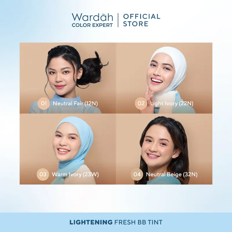 WARDAH Lightening Fresh BB Tint 15ml - Base Makeup Super Ringan yang Diformulasikan dengan SPF 32 PA+++ dan Serum Niacinamide Untuk Hasil Makeup Flawless dan Cerah - Makeup 2