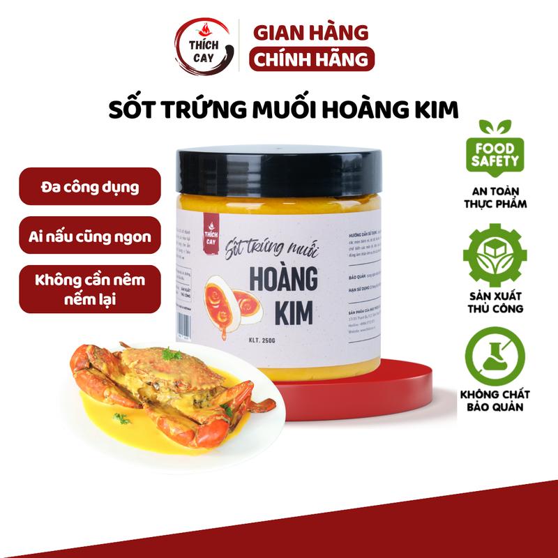 Sốt trứng muối hoàng kim Thích Cay chuẩn vị nhà hàng cho các món ốc, hải sản, bánh mì