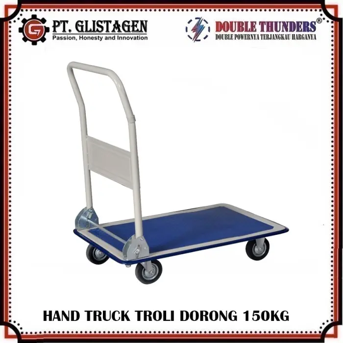 DT Hand Truck Troli / Gerobak Besi 150Kg Double Thunders Trolley 3