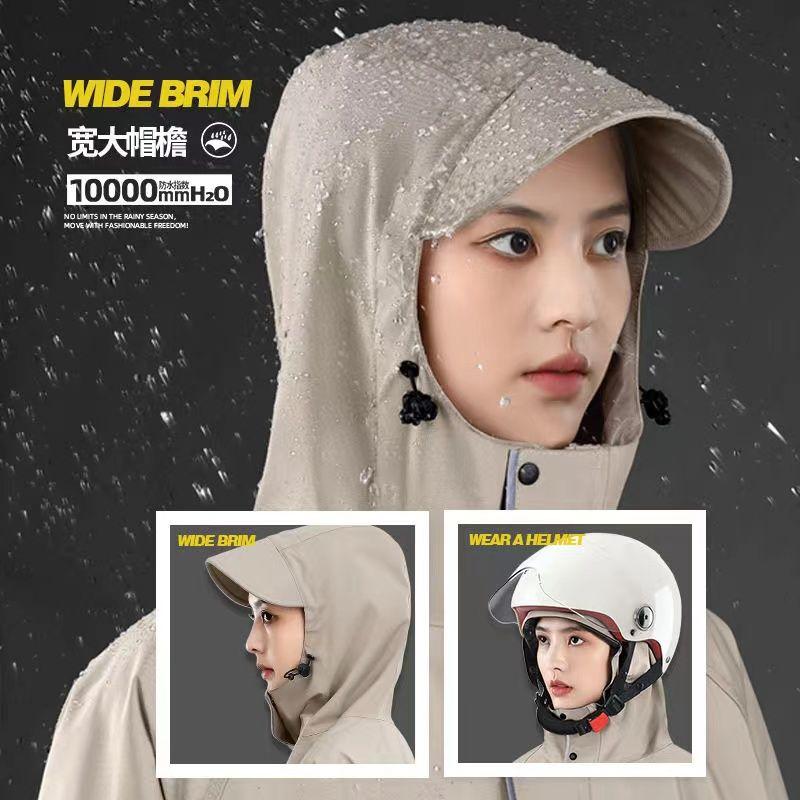 Áo mưa cho xe tay ga Điện có tay áo, dài và toàn thân, áo mưa nặng, dành cho nam và nữ, người lớn, dày dặn, thích hợp để đi xe đạp, ra mắt vào năm 2025 8