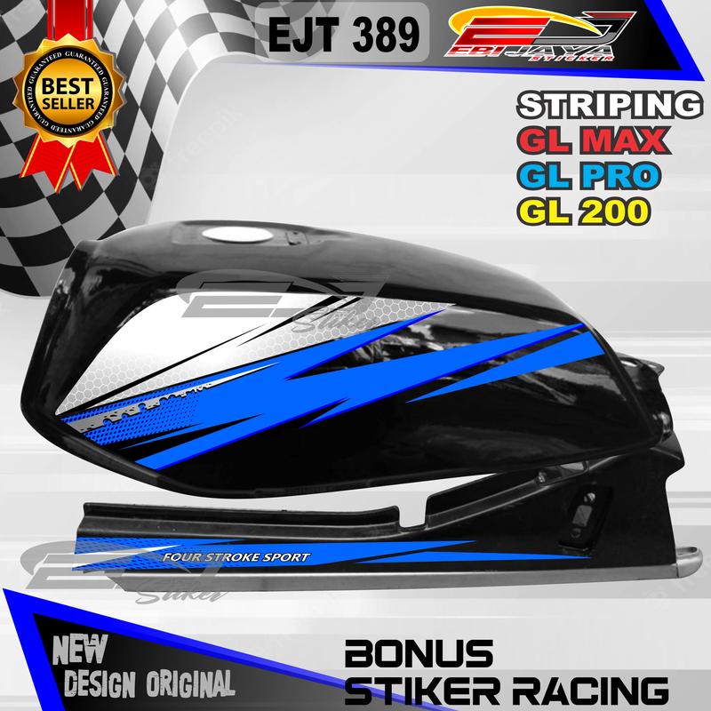 TERMURAH STRIPING GL MAX GL PRO VARIASI HOLOGRAM STIKER LIS BODY MOTOR ...