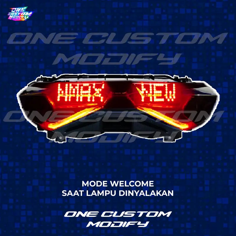 Stoplamp Running Text Animasi New Nmax 155 Lampu LED Rem Belakang Modifikasi Variasi Motor 3