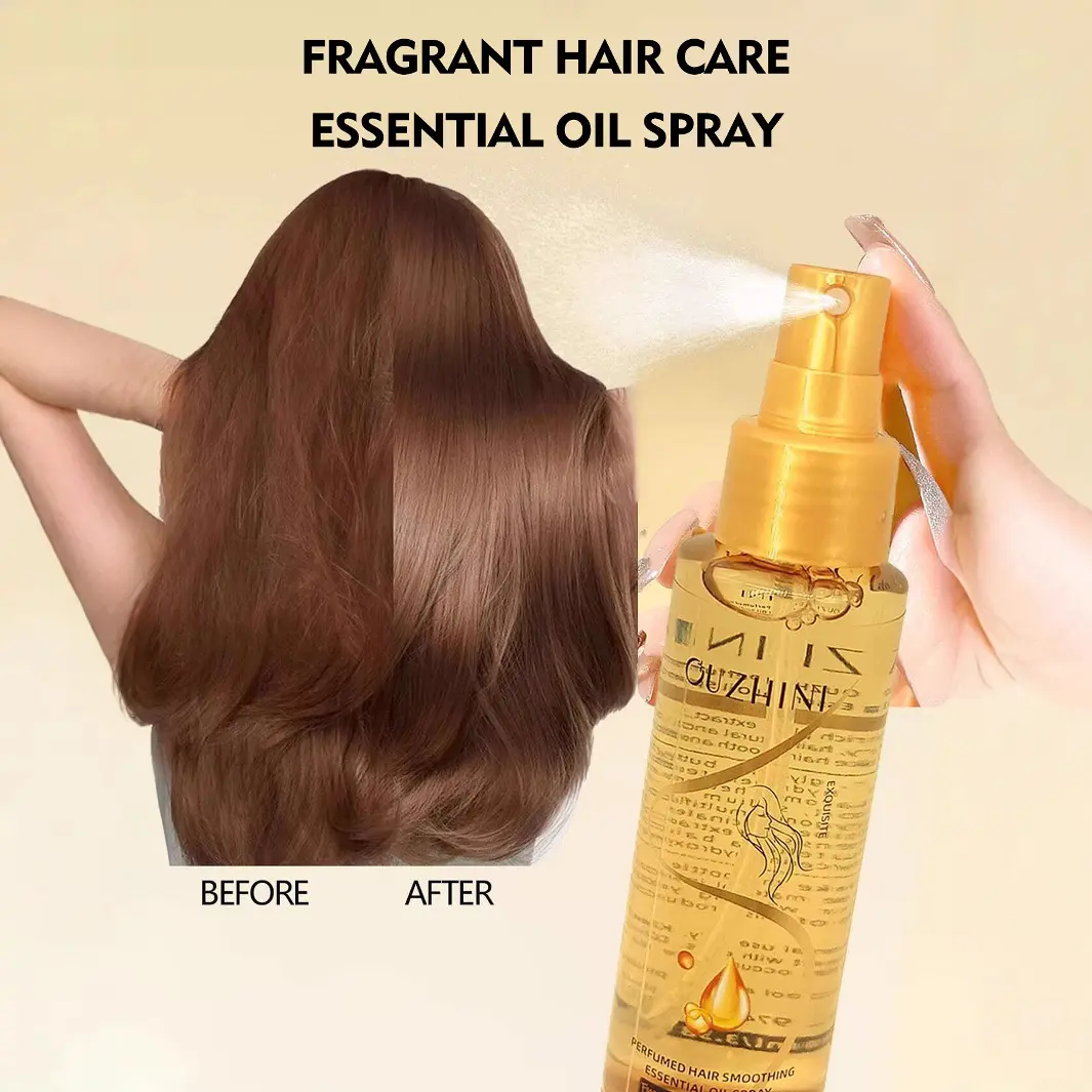 OUZHINI Perfume Smooth Hair Care Oil Spray 100ml Improves Frizz Long-lasting Fragrance Hair Oil Essential Oil