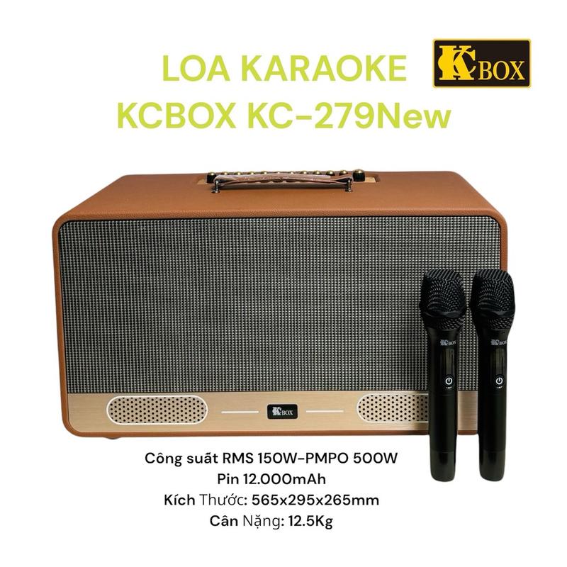 Loa Bluetooth Karaoke Nghe Nhạc KCBOX KC 279 New -Công Suất 500W- Thiết kế 2 Củ Loa bass 1 Loa treb 1 Loa mid 2 micro UHF Hút âm hát nhẹ thích hợp sử dụng trong nhà hoặc ngoài trời mang đi dã ngoại picnic tiện lợi..
