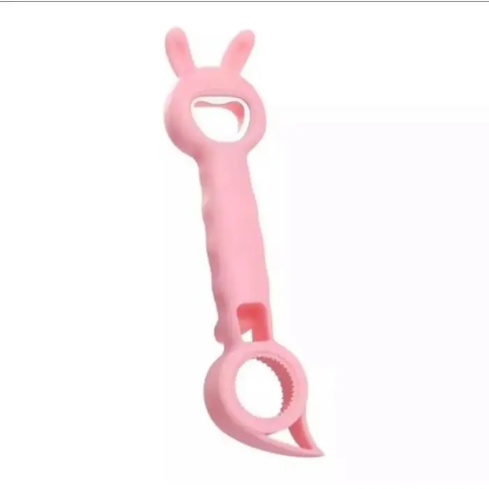 ALAT PEMBUKA TUTUP BOTOL KALENG MULTIFUNGSI MOTIF LUCU / BOTTLE OPENER - PINK 0