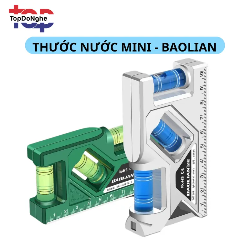 Thước thuỷ nước livo mini BAOLIAN đo  chiều  cân bằng chuẩn - Cao cấp chính hãng - Nam chấm từ cực mạnh 0