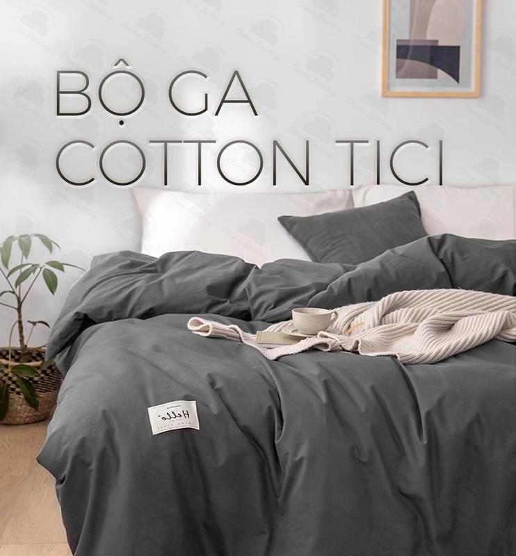 Bộ chăn ga gối cotton tici drap giường đẹp 1m2 1m6 1m8 miễn phí bo chun - Otama Bedding