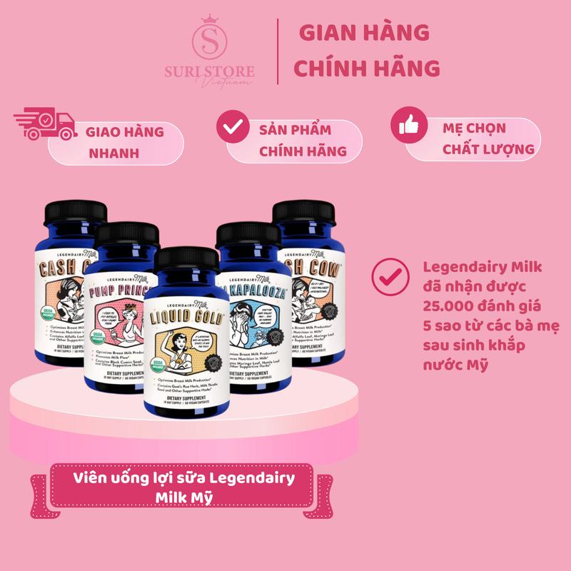 SURI STORE - Lợi sữa Legendairy Milk - 60 viên - giải quyết mọi vấn đề về sữa cho mẹ sau sinh [HÀNG CHÍNH HÃNG]