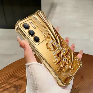 Cocok untuk casing ponsel Realme C75 Casing ponsel tahan benturan empat sudut dengan ukiran huruf yang indah.-SJFS