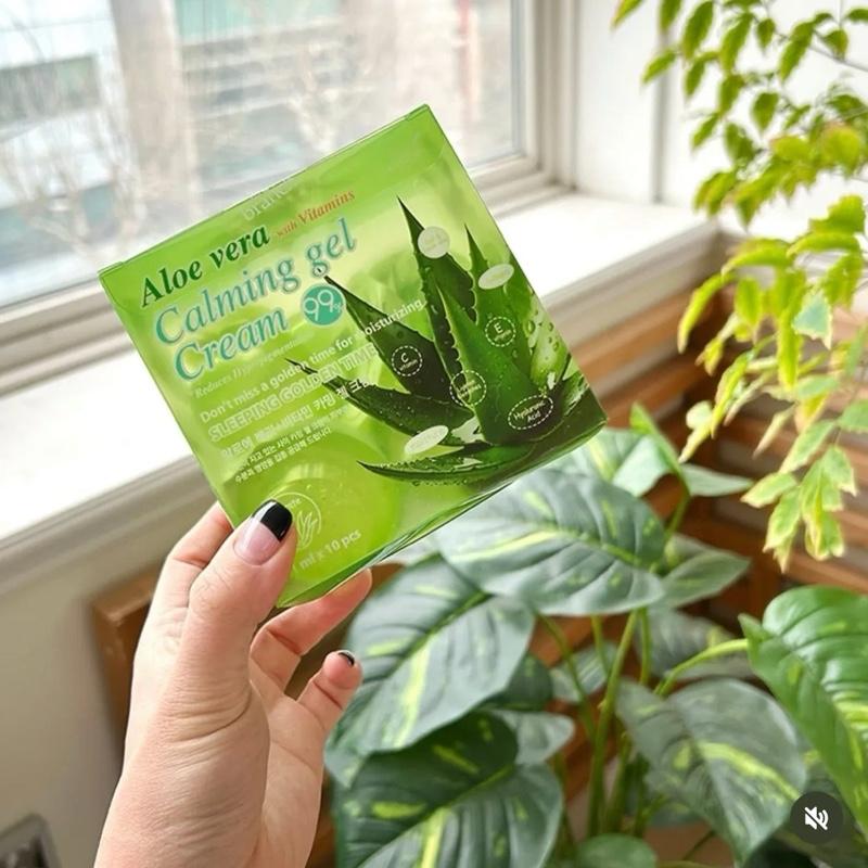  Y109: Eco Branch - Mặt Nạ Hỗ Trợ Phục Hồi Aloe Vera Calming Gel Cream  Set 10 Tuýp  