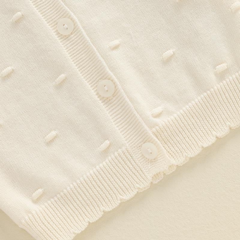 Product Introduction of Girls Autumn Knit Sweater Long Sleeve Solid Color Button Up Cardigan Knitwear Coat 36