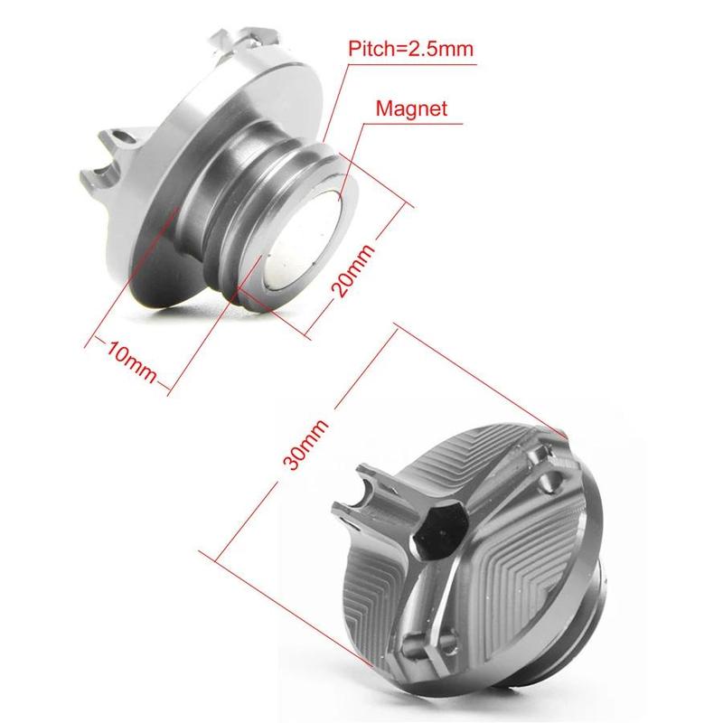 Product Introduction of XMAX 300 Engine Oil Filler Cap For YAMAHA XMAX 300 2021 - 2023 Oil Drain Plug Cap Cover Screw 10