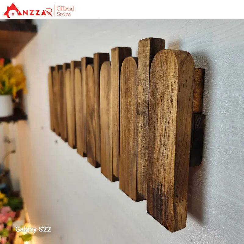 Móc gỗ treo tường Anzzar, móc treo quần áo, phụ kiện, giá gỗ treo quần áo-MT05 Decor Decor Phòng Trang Trí Nhà 4