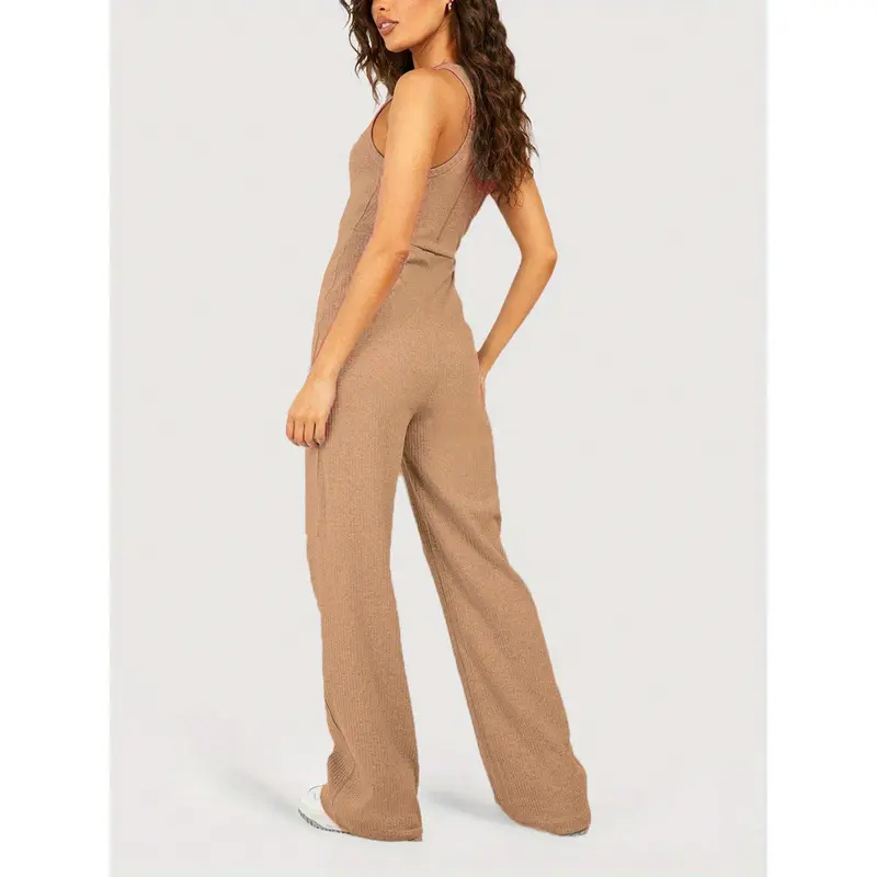 Women's Fashion Jumpsuit - Grey Dark Grey Khaki 2