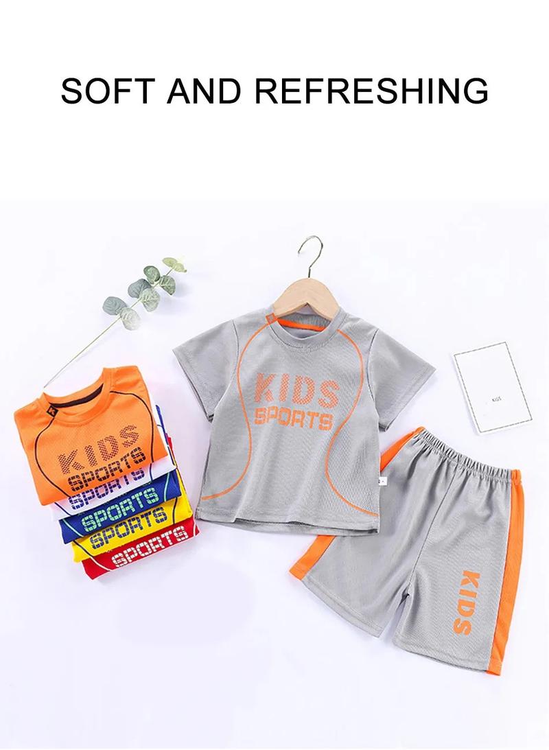 Product Introduction of Children Summer Short Sleeve Football Basketball Suit Clothing Set Boy Girl Jersey Quick Drying Breathable Kids Sports Wear 11