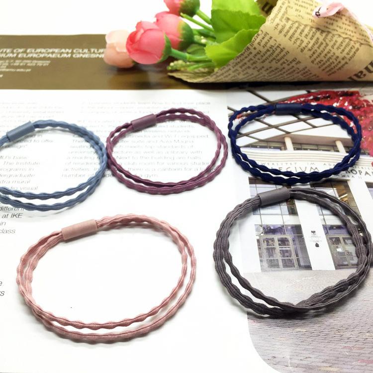 Product Introduction of High Elastic Double Strand Hair Rope Hair Elastic Band Hair Ring Base Base Head Rope Yiwu Small Jewelry Accessories 8