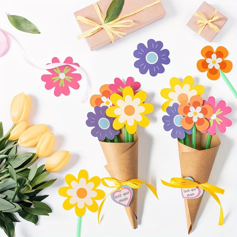 Product Introduction of 24pcs, Flower Bouquet Craft Kit - Mother's Day Flower Bouquet Craft Make Your Own Flower Bouquet Teacher Appreciation Week DIY Thankful Gift Craft School Classroom Home Fun Activities 0