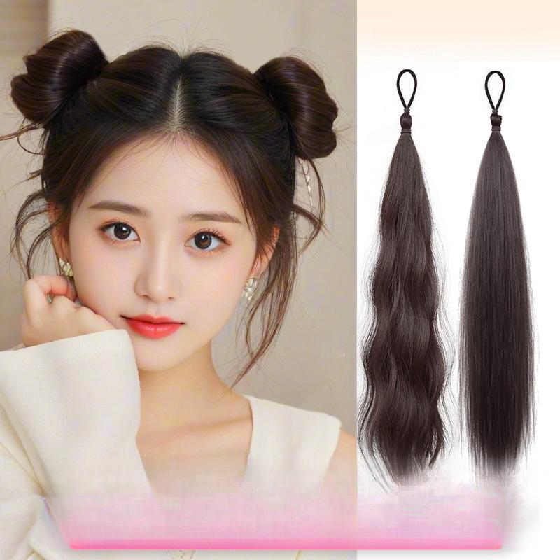 Rambut Palsu Ekor Kuda, Ikat Rambut Penggulungan Sendiri, Rambut Palsu ...
