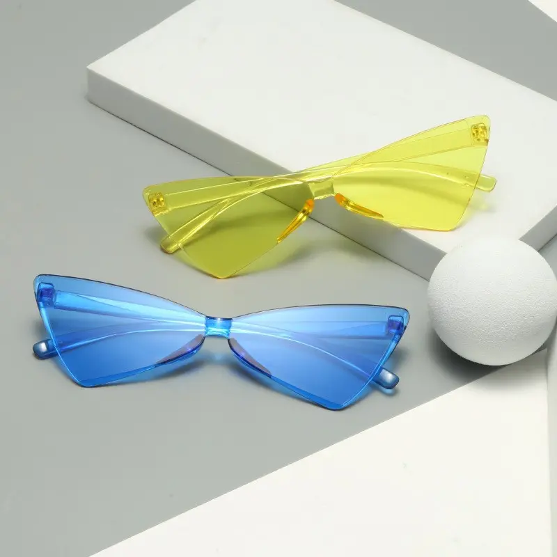 23 New Cross-Border Fashion Personalized Butterfly Frame Sunglasses Fashion Street Shooting Trendy Candy Color Glasses