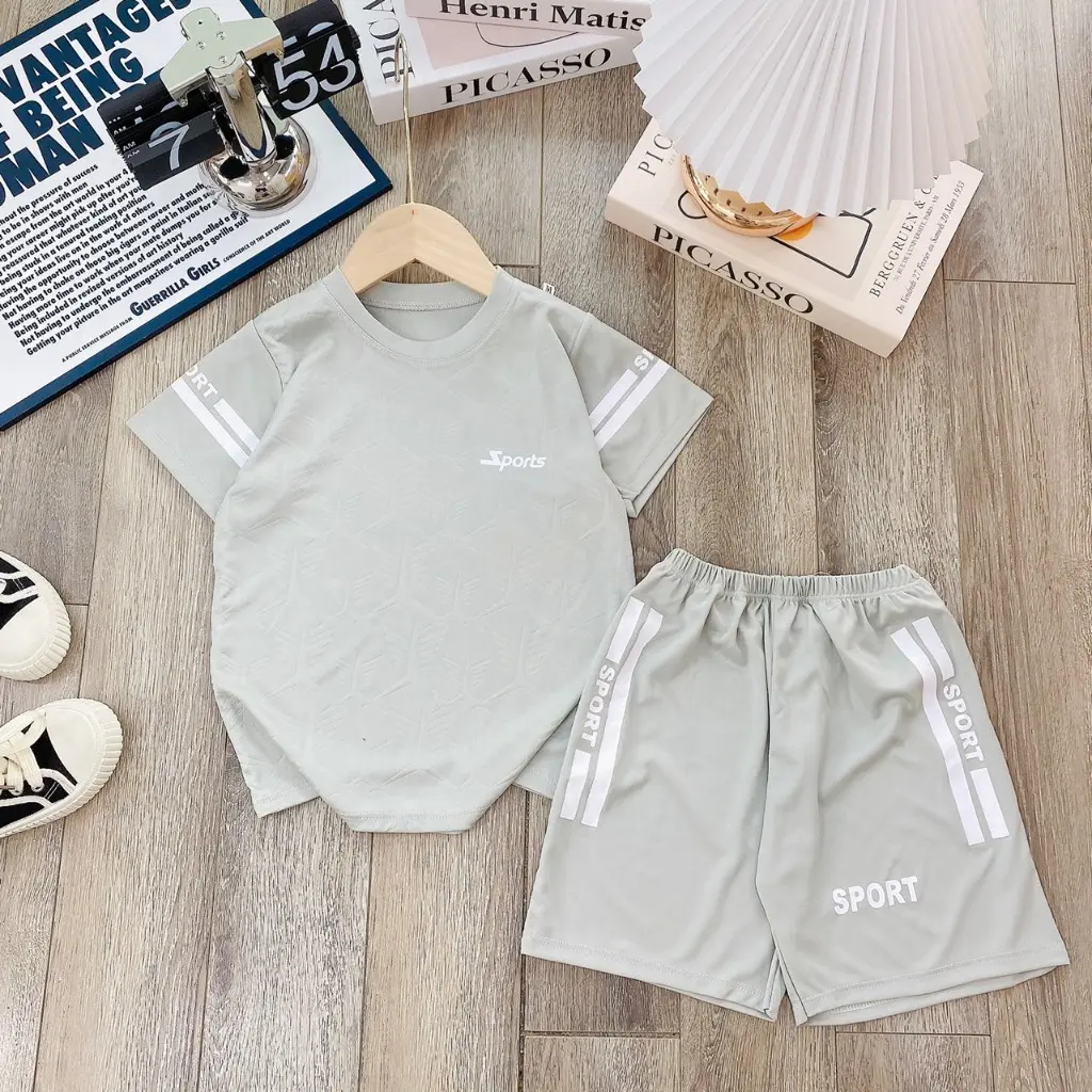 Sét đồ bé trai 18-45kg mẫu Zpot  phong cách thể thao, vải mềm mát ,hàng may kĩ.