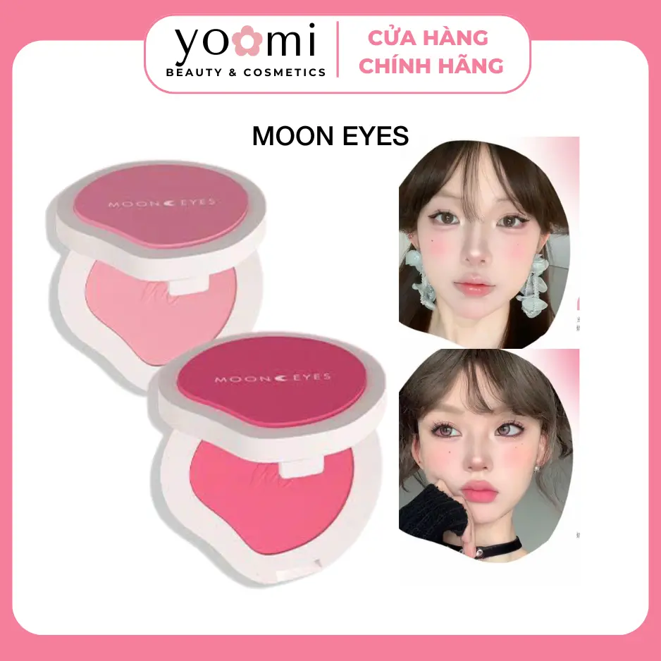[TẶNG MÚT MINI] MOON EYES Chính hãng Phấn Má Hồng MOONEYES BLUSH Dạng Bột má hồng mooneyes color PR04 Trang điểm lâu trôi 21 màu 3,5g YOOMICOSMETICS Mỹ Phẩm Women Mỹ Phẩm Women