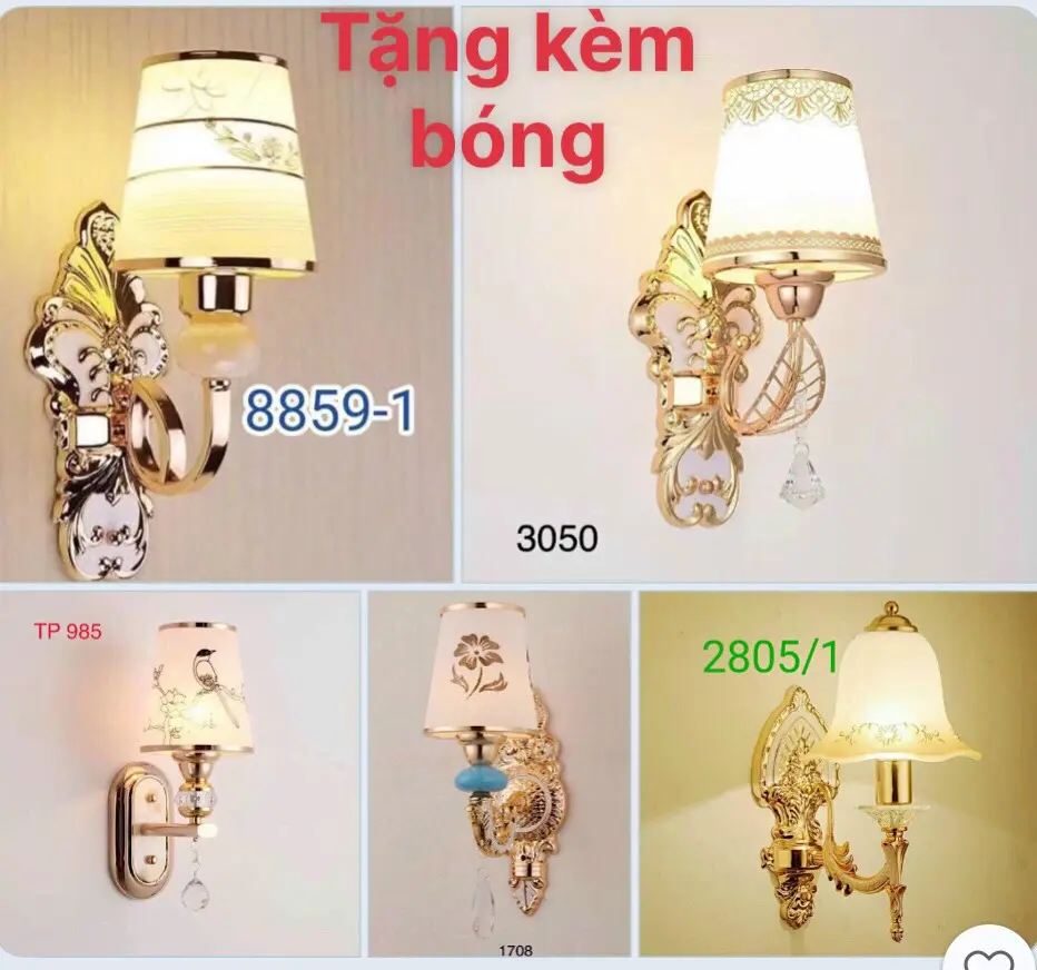 ĐÈN TƯỜNG TRANG TRÍ PHÒNG KHÁCH,PHÒNG NGỦ,CẦU THANG_TẶNG KÈM BÓNG