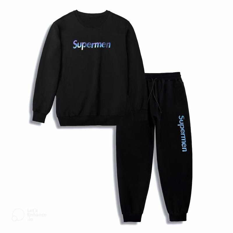  Bộ Quần áo Dài Tay Nam Thể thao Bigsize 45kg Đến 120kg co dãn thoáng khí không xù lông Kiểu Hàn Quốc Menswear thể dục Sport 