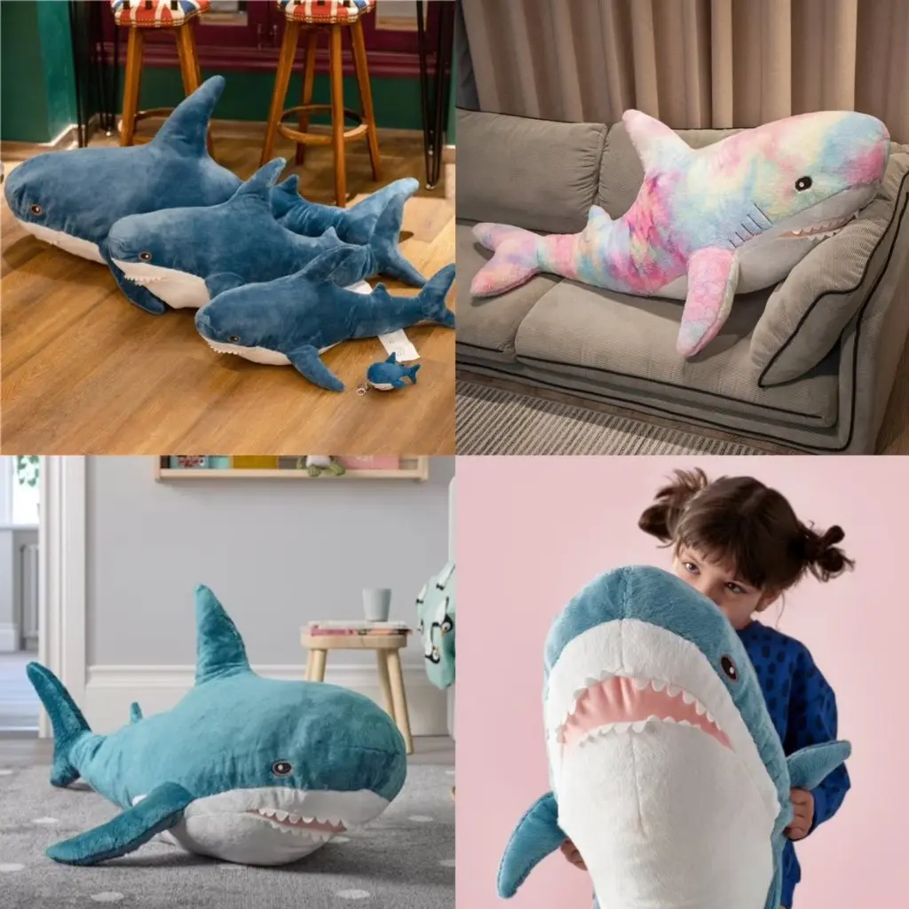 Gối Cá Mập, Ikea Chính Hãng 100%, Đồ Chơi Nhồi Bông Cá Mập, Gối Sofa, Đồ Trang Trí Nhà Lớn, Thích Hợp Làm Quà Sinh Nhật Cho Bé