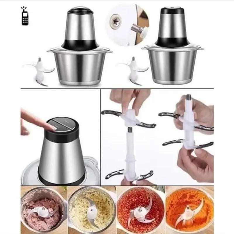 máy Xay Đa Năng Kitchen Expert cối inox 304 2L Công suất 250w, 4 Lưỡi dao xay thịt Xay Cá, Rau Củ, Xay Sinh tố. 2