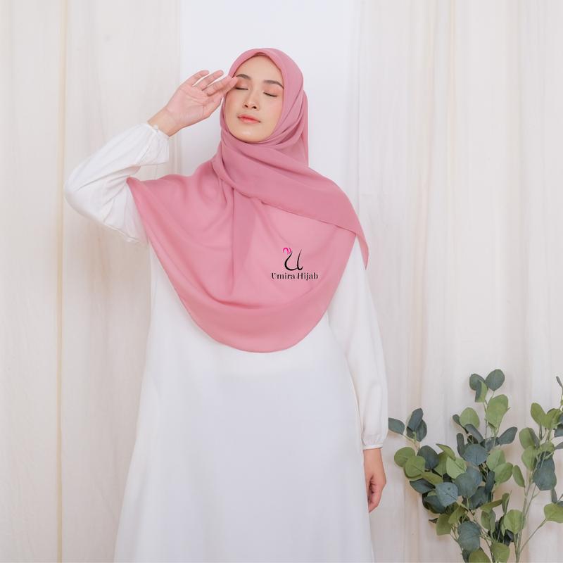 L HAURA SCARF HIJAB MALAY SYAR'I Empat Nyaman Oval Polycotton 7