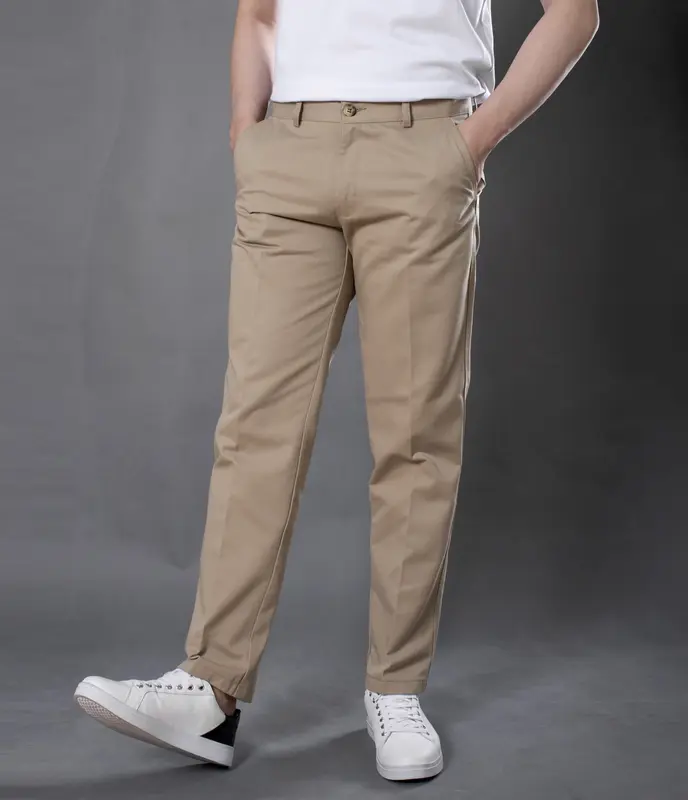 Quần dài nam kaki TRUNG NIÊN form ống suông Menswear Nhung Cotton Có Túi Ong ( QDTN15 ) 4