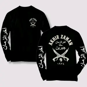 Kaos Panjang Muslim Pria Distro Original Hijrah Motif Premium Long Sleeve Akhir zaman