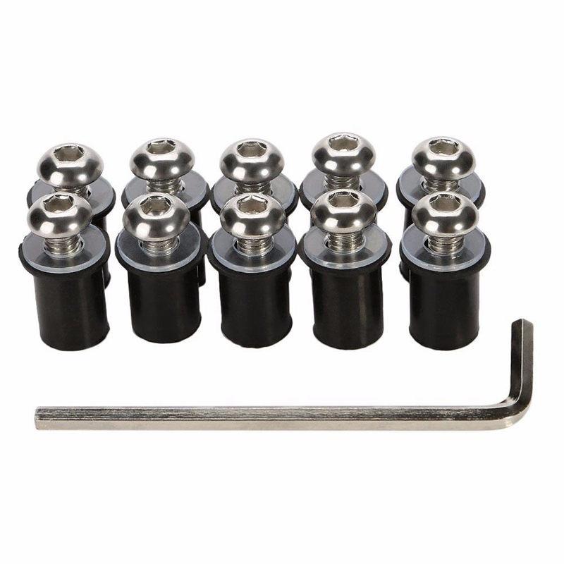 Product Introduction of Bộ Ốc Vít Bu Lông Kính Chắn Gió Xe Máy, 10 Cái, Đai Ốc Giếng M5 15Mm 15