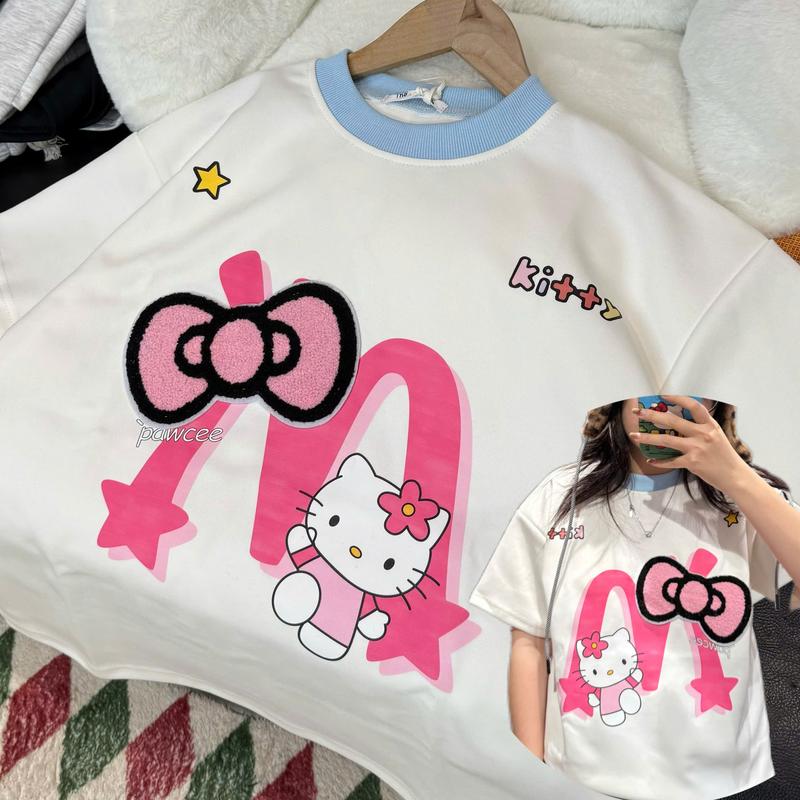 (COLLECTION SPRING) LUMI HOUSE ÁO THUN GÂN HÀN FORM RELAXED FIT DÀNH CHO NỮ STYLE CUTE CHẤT LIỆU THOÁNG MÁT MỀM MỊN HÌNH IN KẾT HỢP THÊU XÙ A01