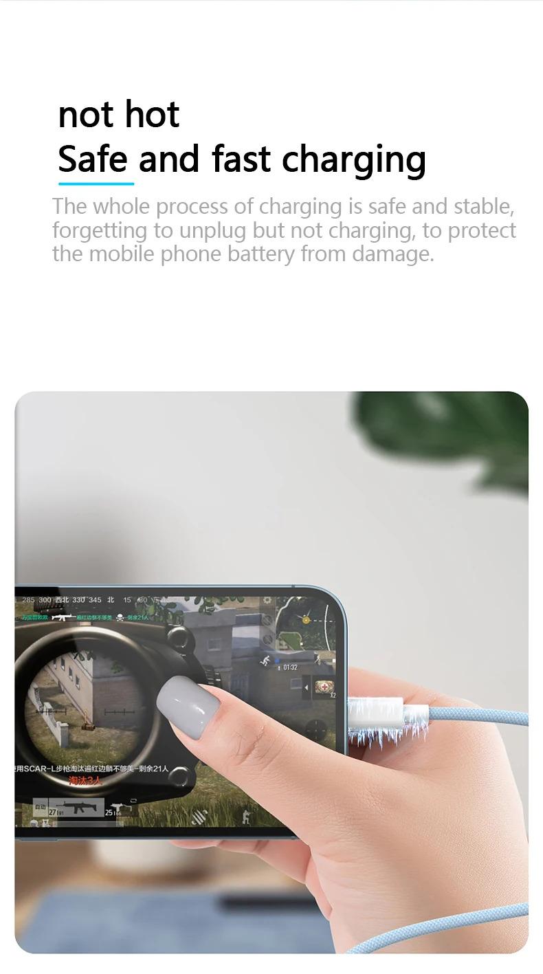 Product Introduction of Cáp USB PD 20W, 4 màu có sẵn, Tương thích với iPhone 14, 13, 12, Pro Max, 11 và iPad mini, Sạc nhanh Type C, Cáp dữ liệu USB C, Có sẵn trong 1m và 2m chiều dài 13