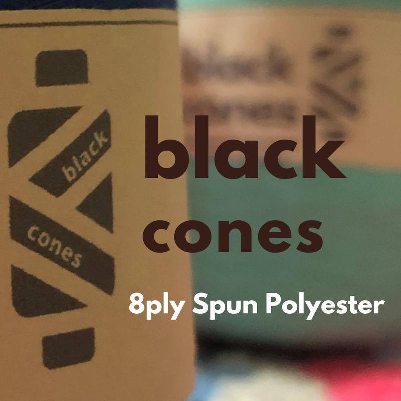 BLACK CONE 8PLY SPUN POLYESTER CAKE YARN! - TikTok Shop Philippines