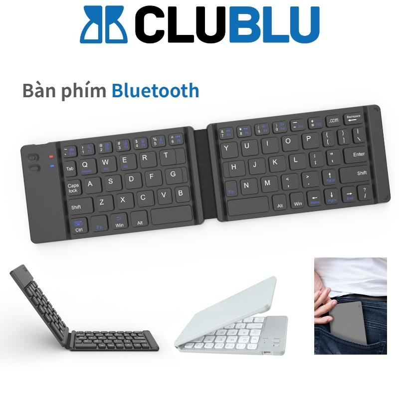 CLUBLU Bàn Phím Bluetooth Gấp Gọn Mini Không Dây Cho Laptop máy tính bảng Điện Thoại Đa năng keyboard