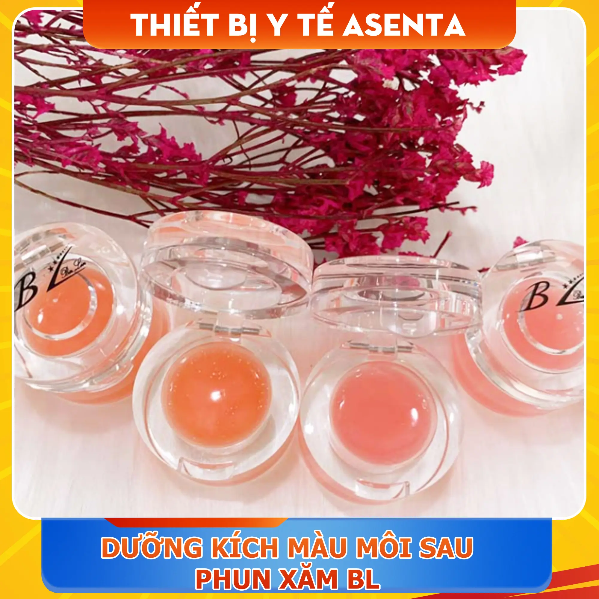 Dưỡng kích màu môi sau phun xăm BL màu hồng, cam Son
