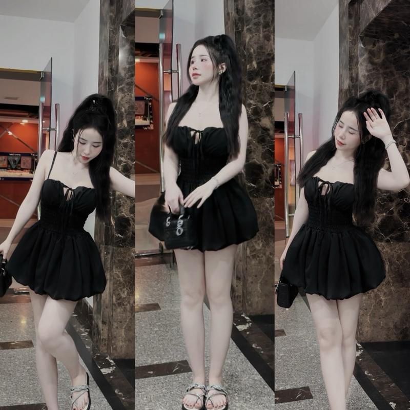 Váy Bí 2S Nhún Eo Tiểu Thư MPB kèm quần - DinhLanAnhStore