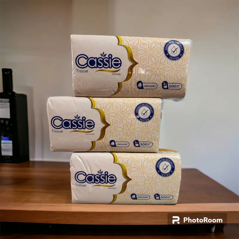 Tissu Cassie 500 Sheets Brown PAKET 8 PCS Lembut Coklat Tissue Bayi 2