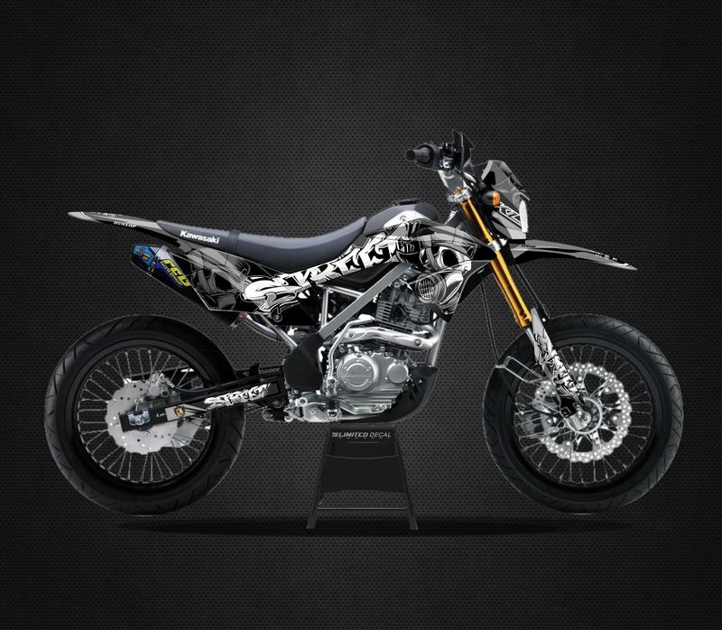 Decal Sticker KLX BF Xtreme 150 Stiker KLX Fullbody Supermoto KLX BF Graffiti KLX 007 1