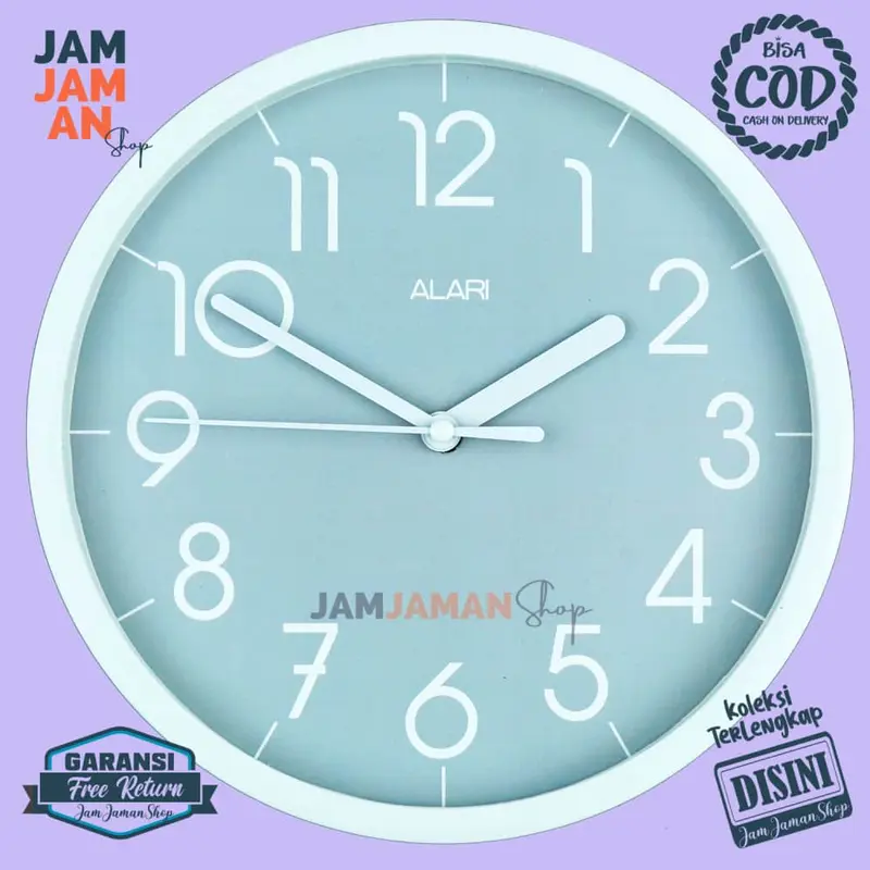 Jam Dinding Quartz BestSeller Dekorasi Dinding Minimalis BestSeller Alari 1112 Murah 0