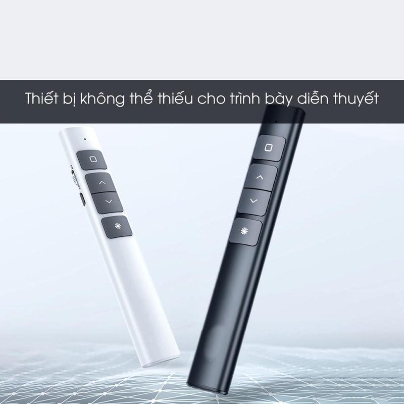 Bút thuyết trình slide powerpoint không dây Bút thuyết trình laser Pin sạc hỗ trợ đèn báo nguồn Điều khiển từ xa 100m chuyển đổi trang chuyển đổi cửa sổ