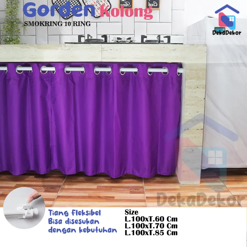 Gorden Smokring Waterproof tahan air dan anti noda pemasangan pakai tiang 7