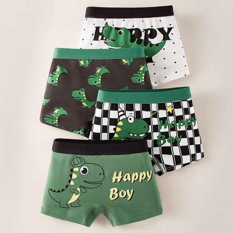 [MẸ THÓC] quần lót/sịp đùi cho bé trai chất cotton cao cấp in hình khủng long siêu yêu hàng QCCC by KID CLOTHING 3