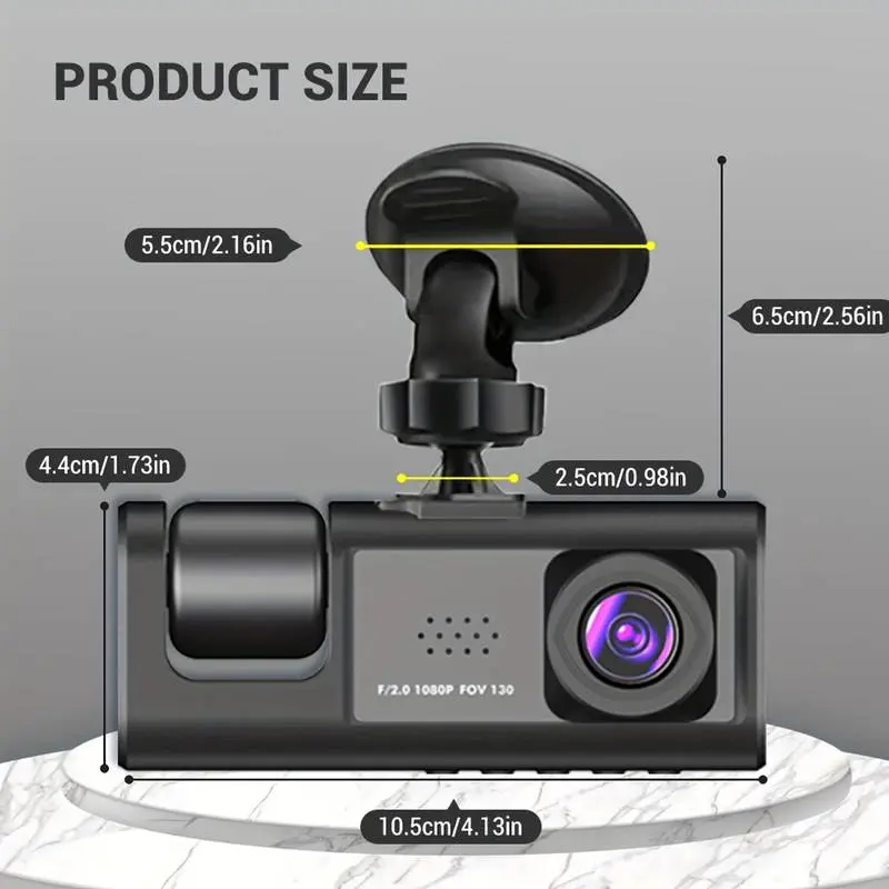 1080P Dash Cam with IR Night Vision, Loop Recording Car DVR Camera with 2 Inch IPS Screen, Wide Angle Dashboard Camera Recorder, Dash Camera, Automotive Driving Recorder, Touchscreen Dash Cam, Dash Camera for Car with Rear Camera Accident, HD Car DVR 1