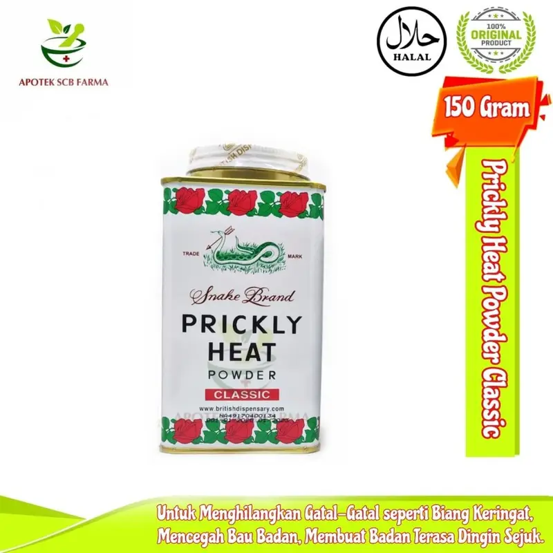 Prickly Heat 150gr Varian - Bedak Gatal Cap Ular, Untuk Biang Keringat 2